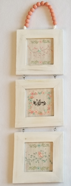 Spring 3 frame wall hanging made with sublimation printing
