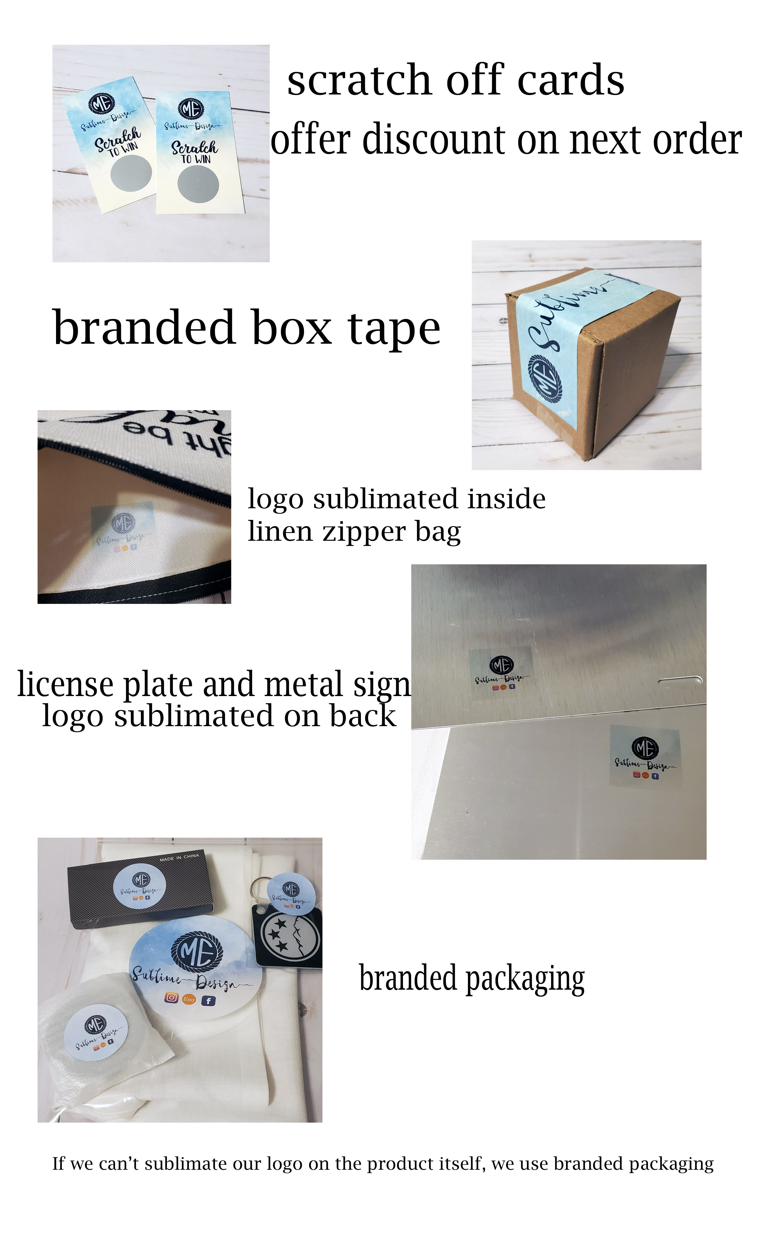Branding Products  made with sublimation printing