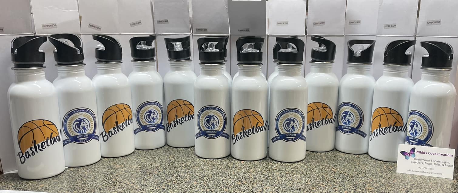 Sports water bottle  made with sublimation printing