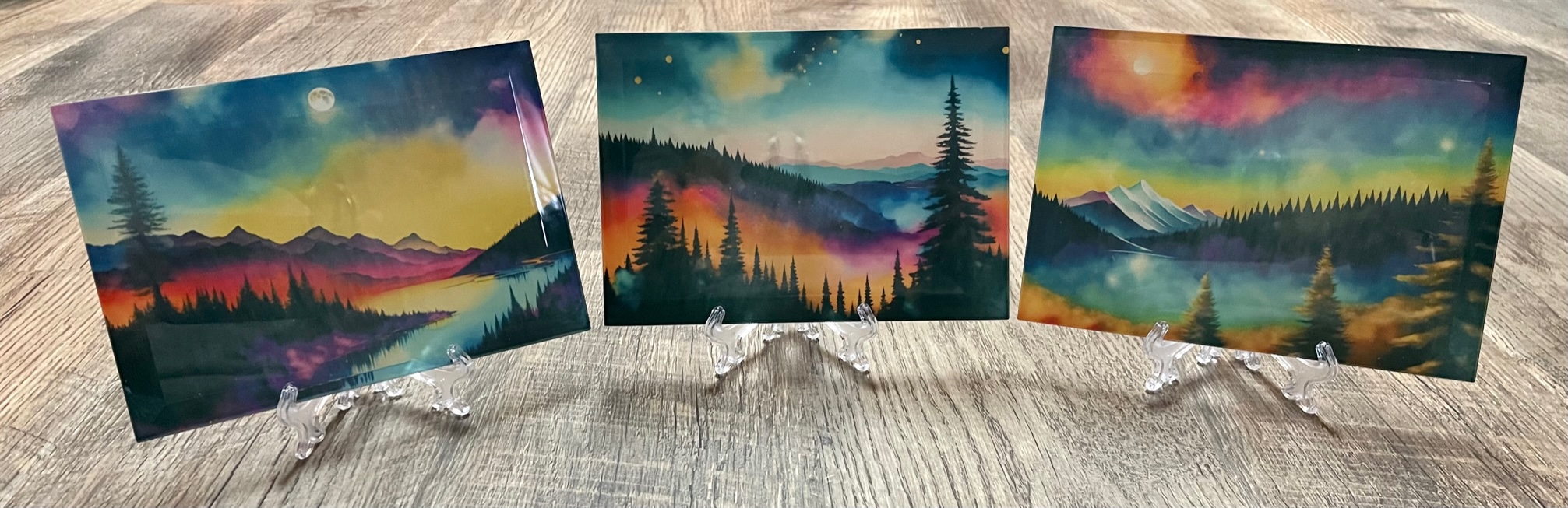 Light and color in the mountains made with sublimation printing