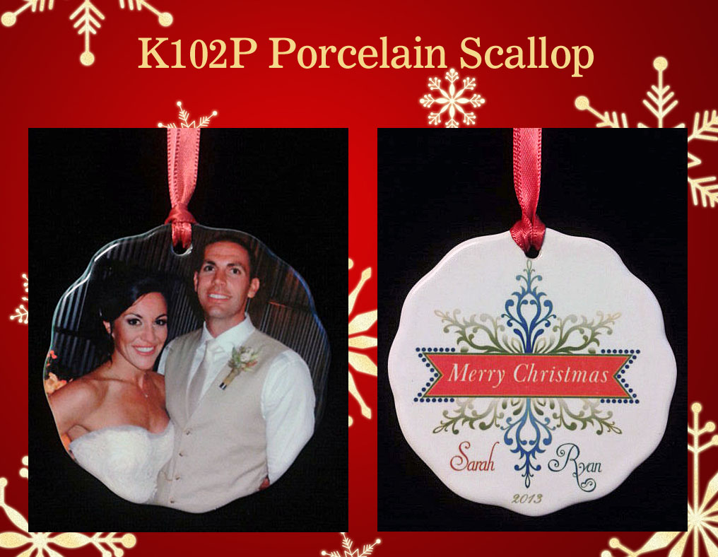 Scallop Ornament made with sublimation printing