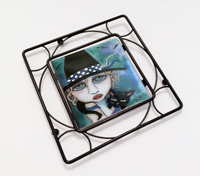 Painted Lady Trivet made with sublimation printing