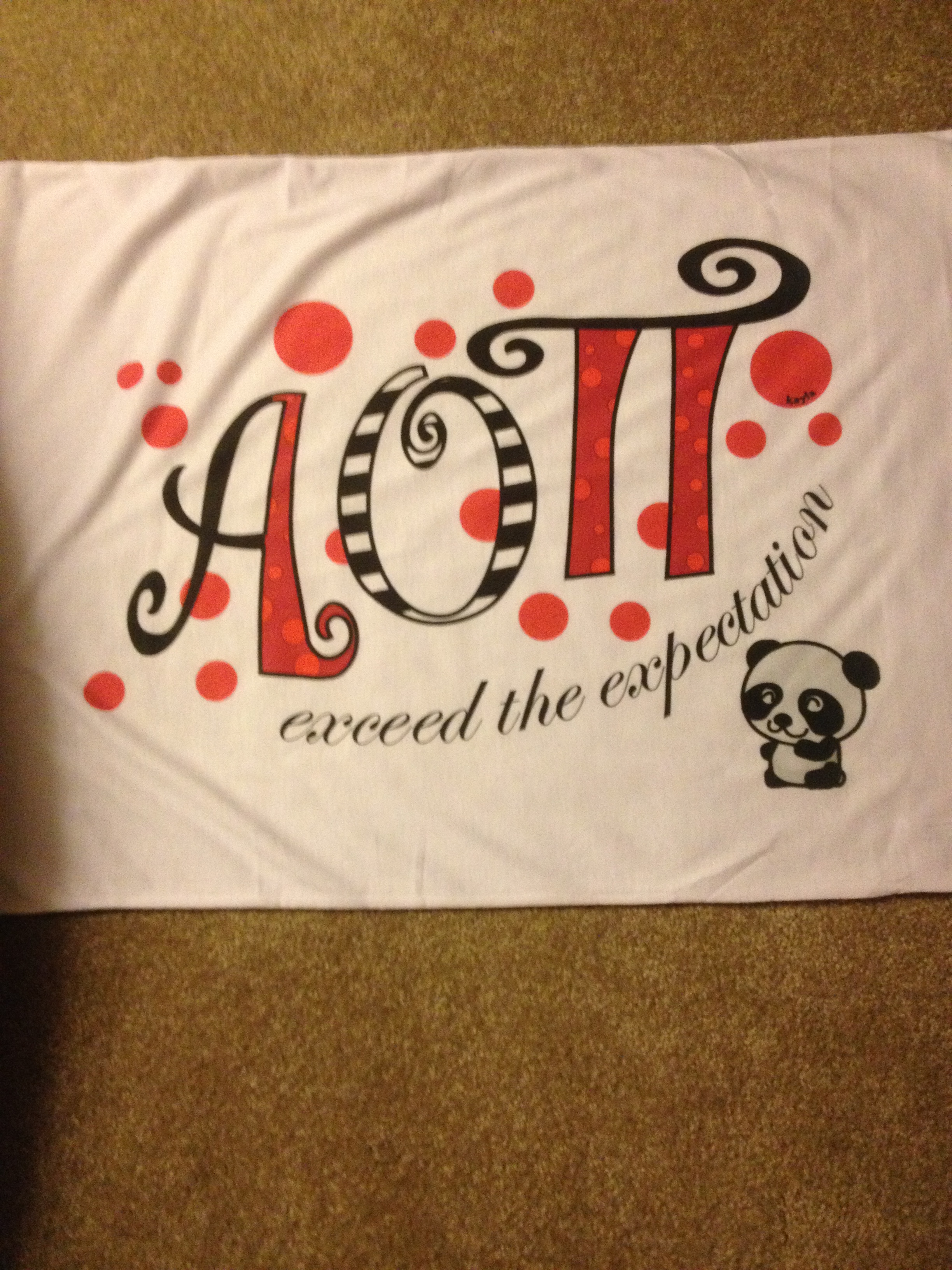 Pillow case made with sublimation printing