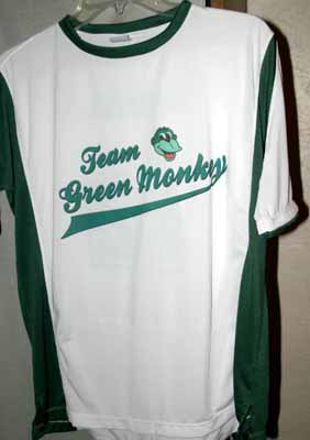 Team Green Monkey made with sublimation printing