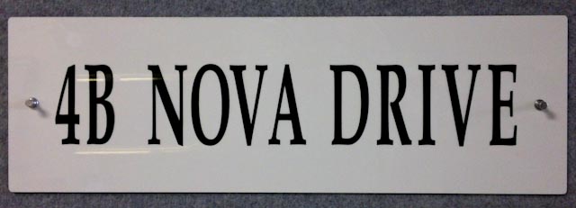 Address Plate made with sublimation printing