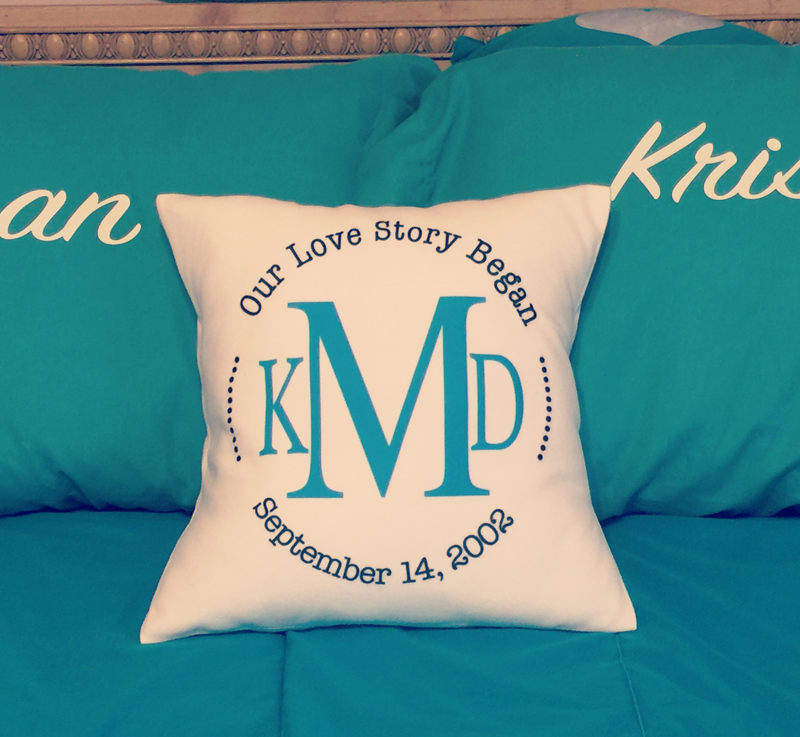 Love Story Pillow Sham made with sublimation printing