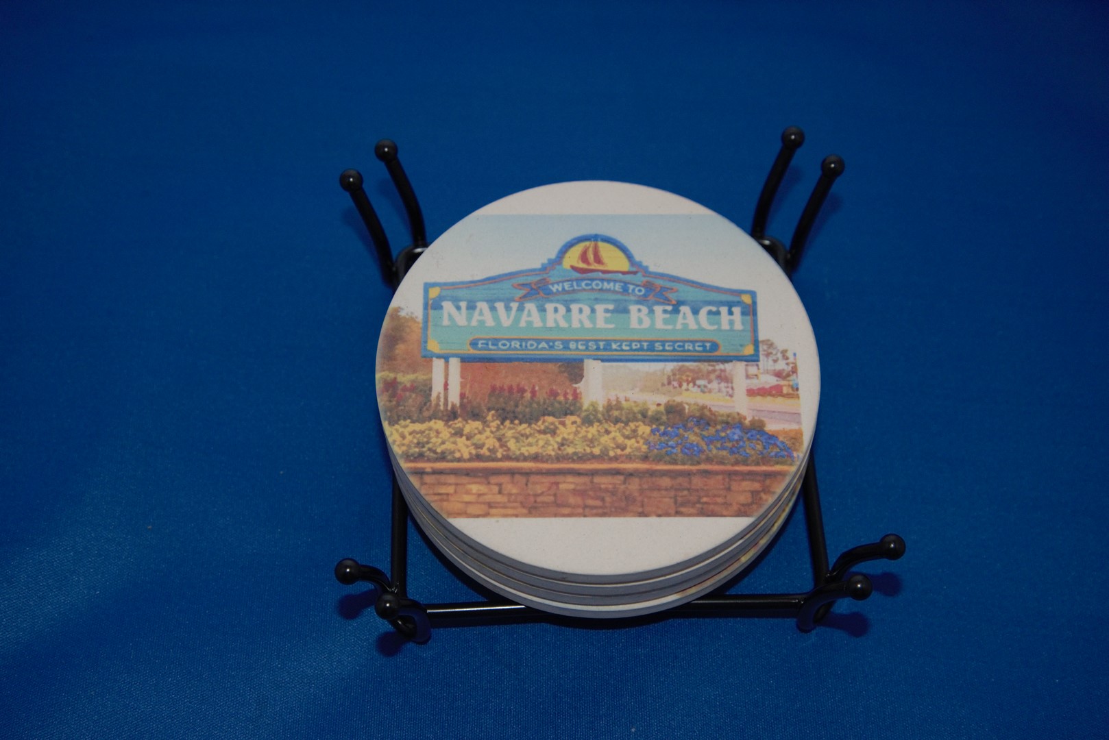 Navarre Beach Coasters made with sublimation printing
