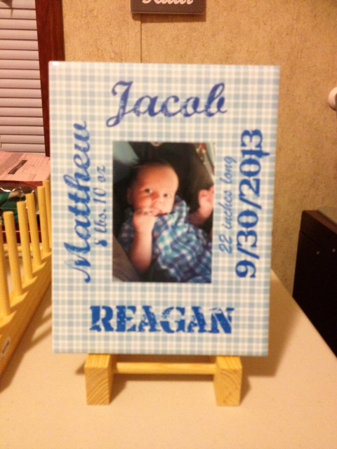 Baby Plaque made with sublimation printing