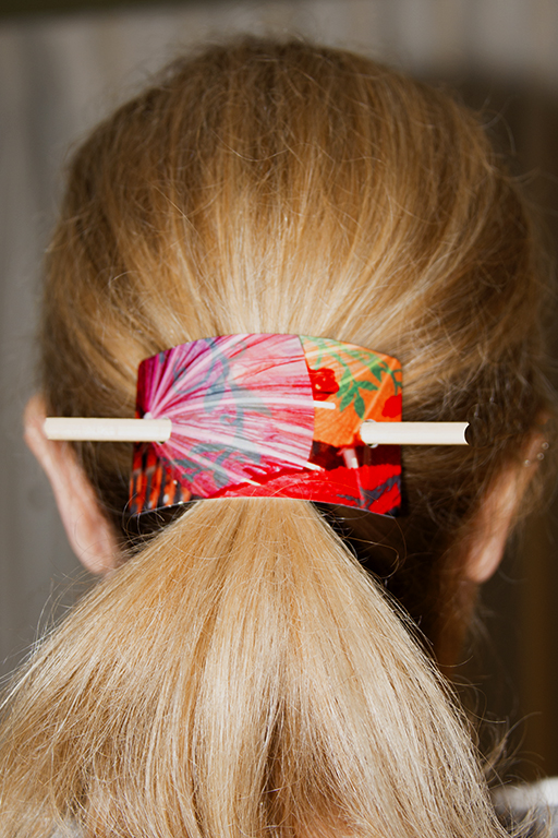 Chromaluxe barrettes made with sublimation printing
