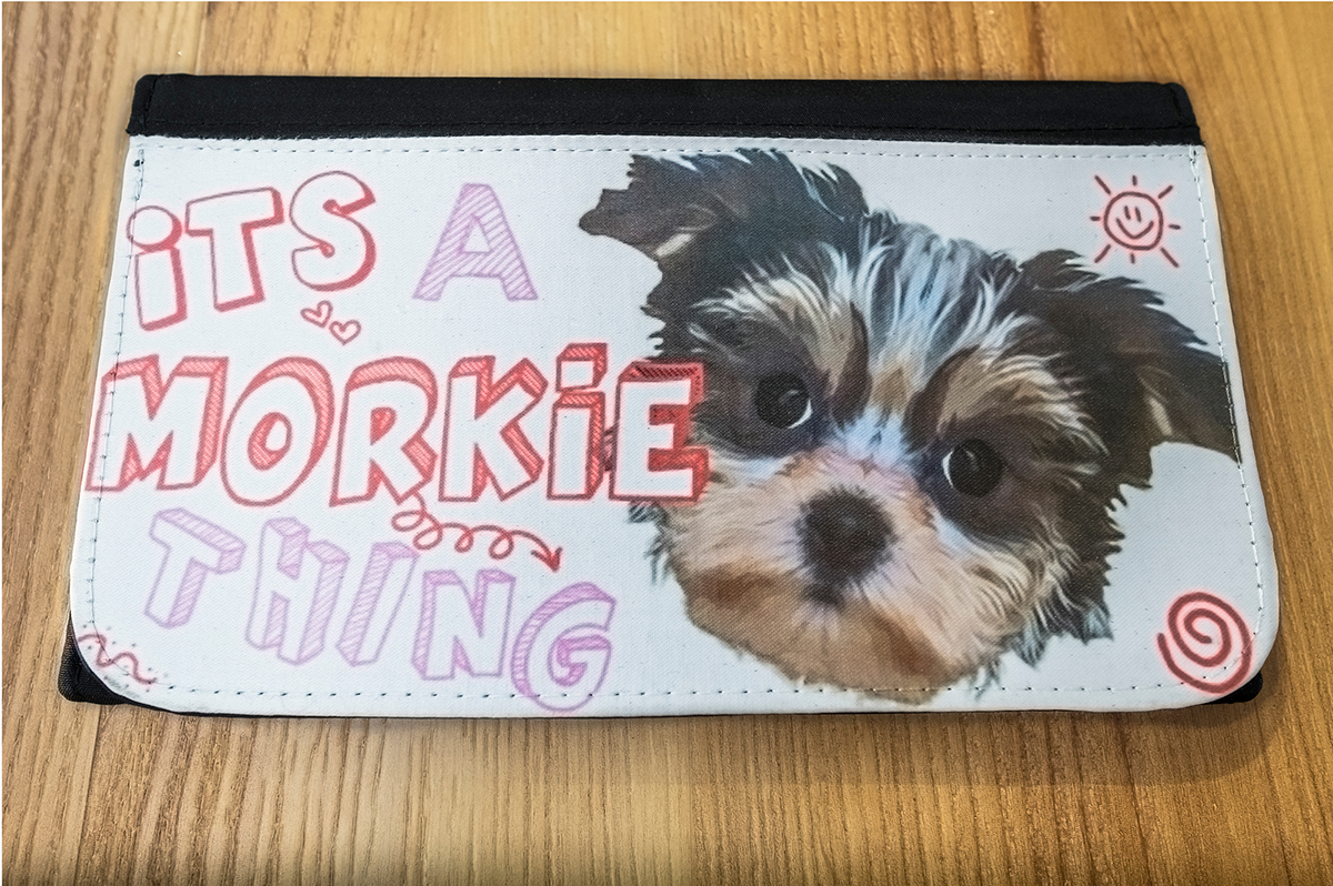 Morkie Ladies Wallet made with sublimation printing