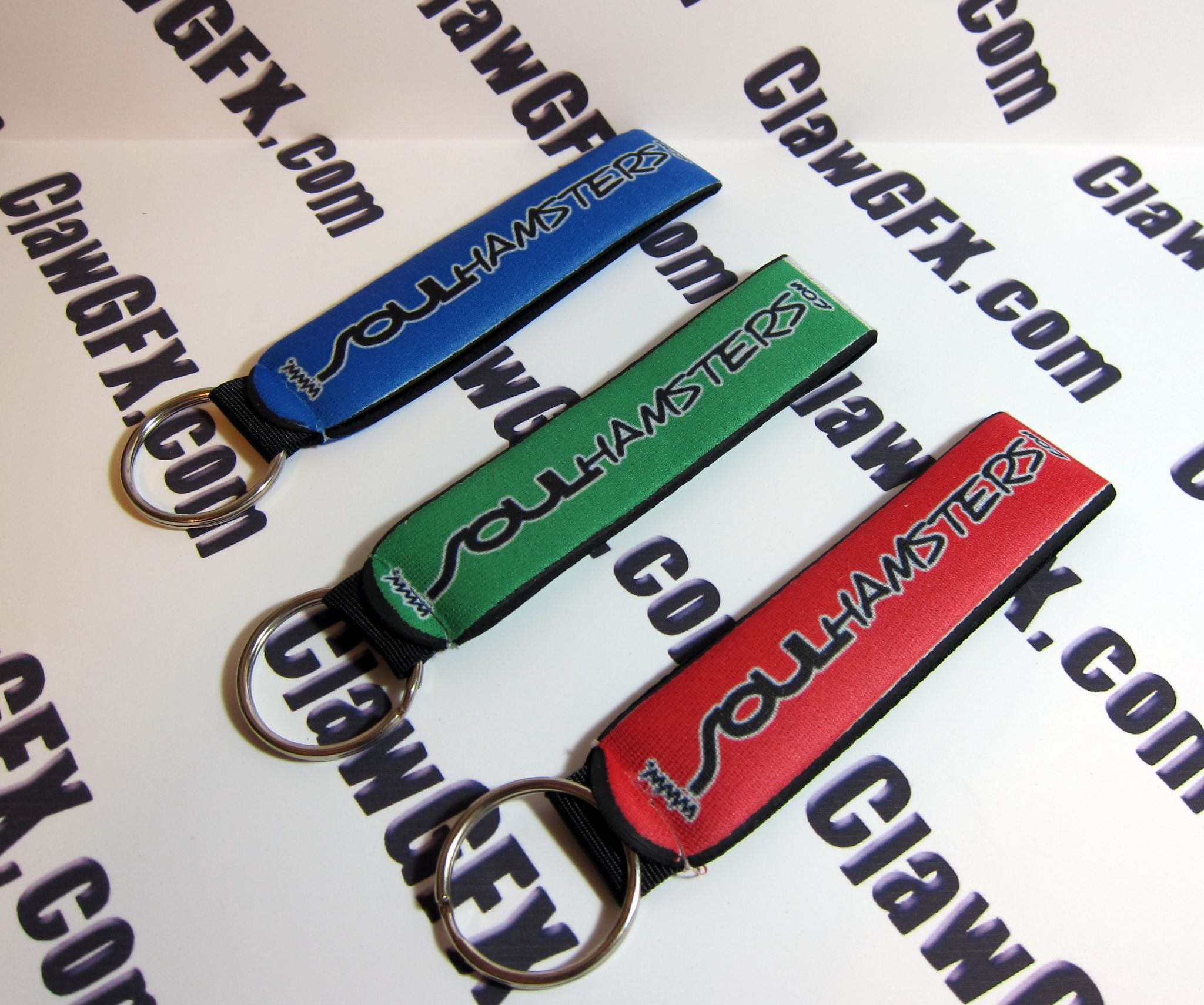 Soulhamster.com KeyFobs made with sublimation printing