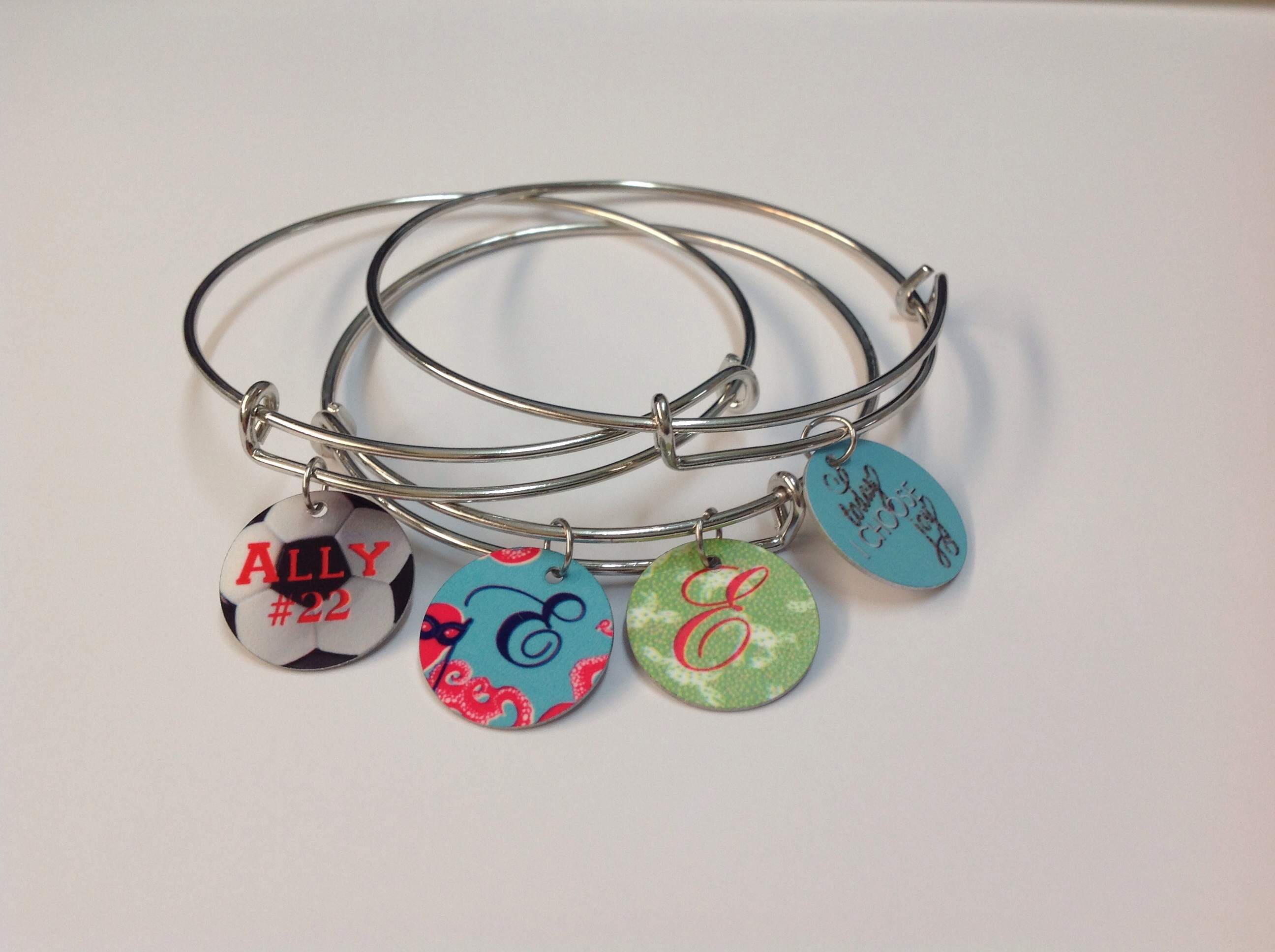 Wire Bracelet made with sublimation printing
