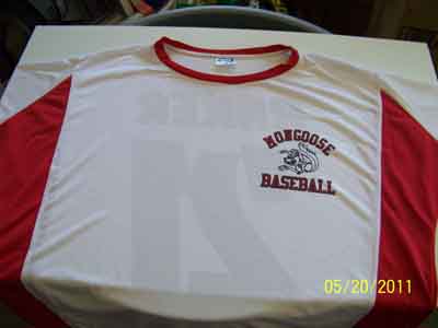 front of shirt made with sublimation printing
