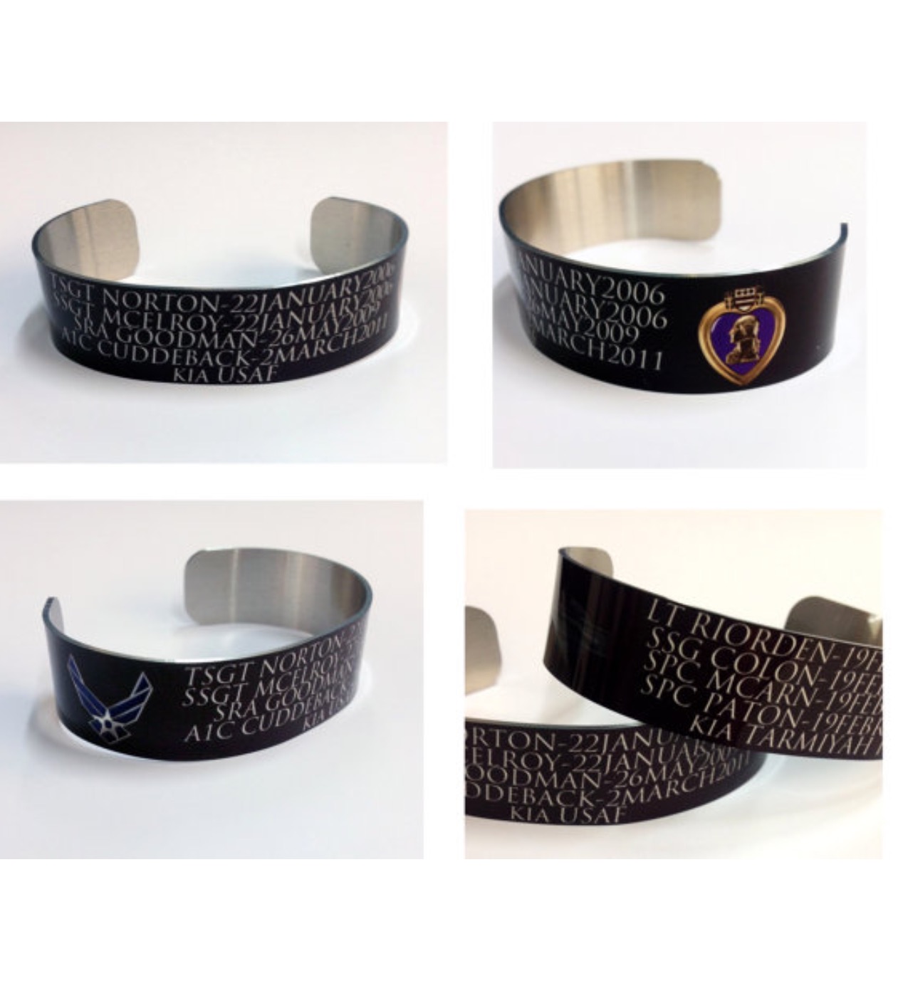 Memorial Cuff Bracelet made with sublimation printing