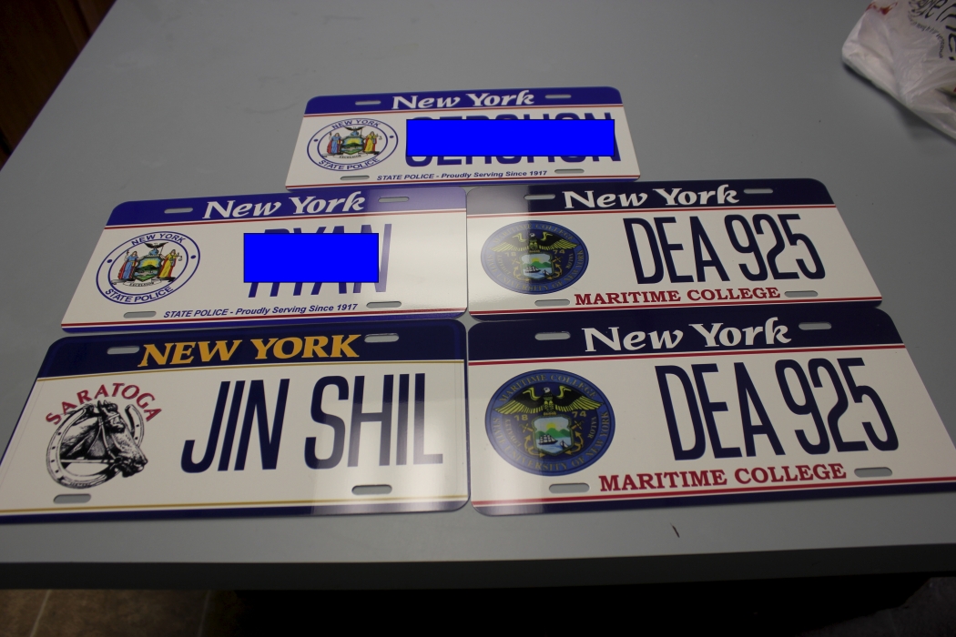 NYSP Lic Plates made with sublimation printing