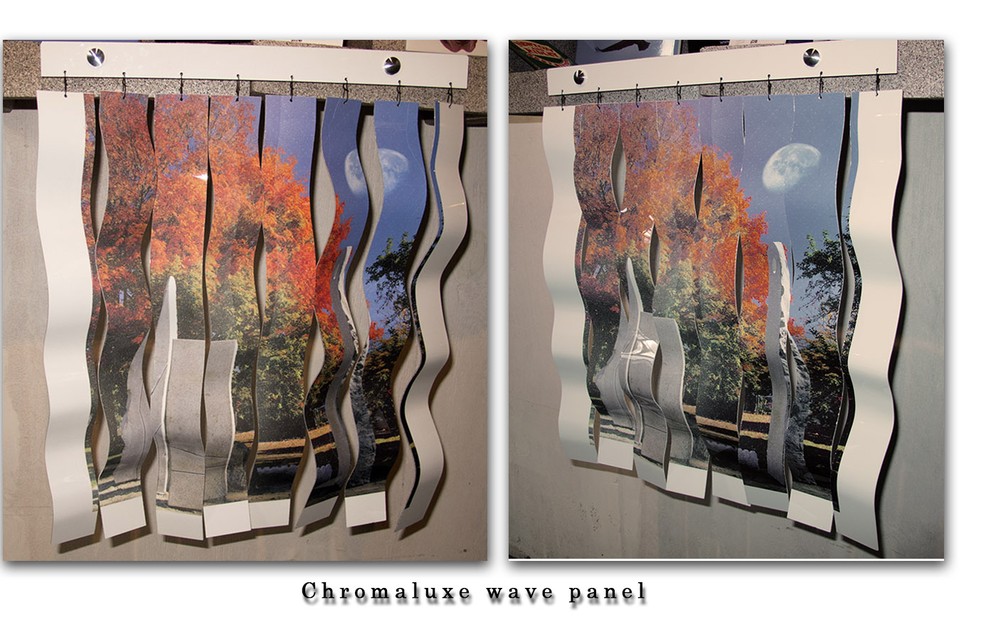 Chromaluxe Wave panel made with sublimation printing