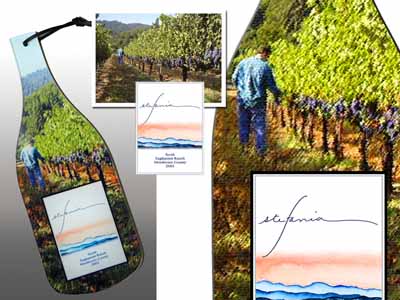 Wine Bottle Cutting Board made with sublimation printing