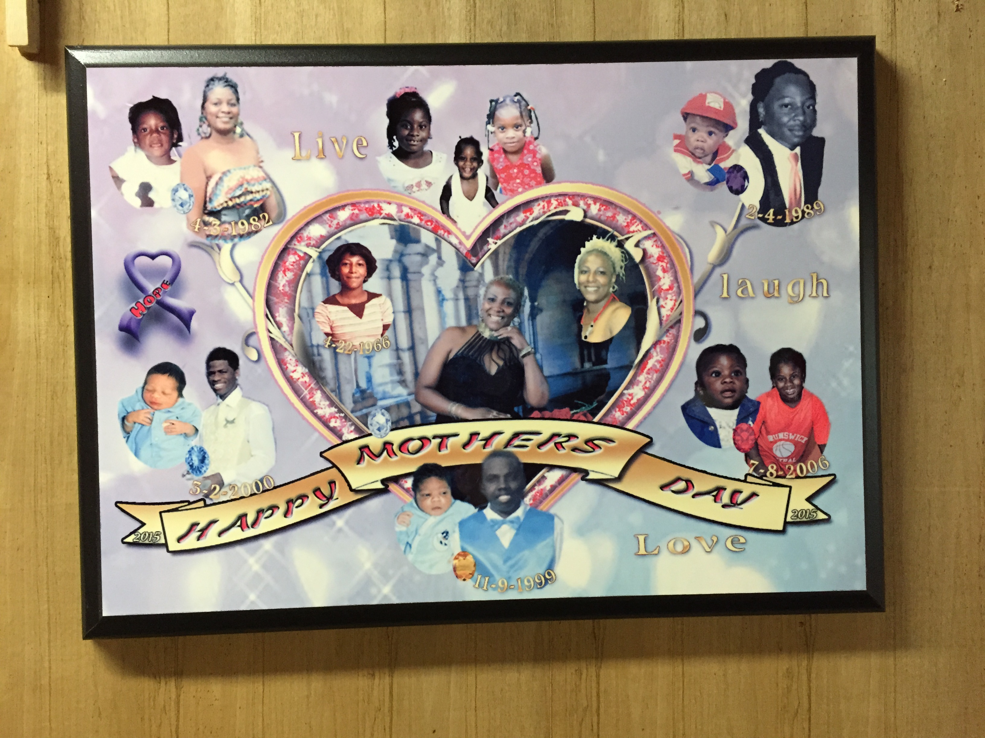 mothers day plaque made with sublimation printing