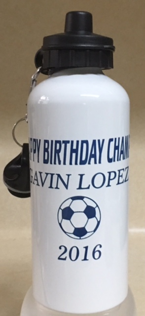 Birthday Water Bottle made with sublimation printing