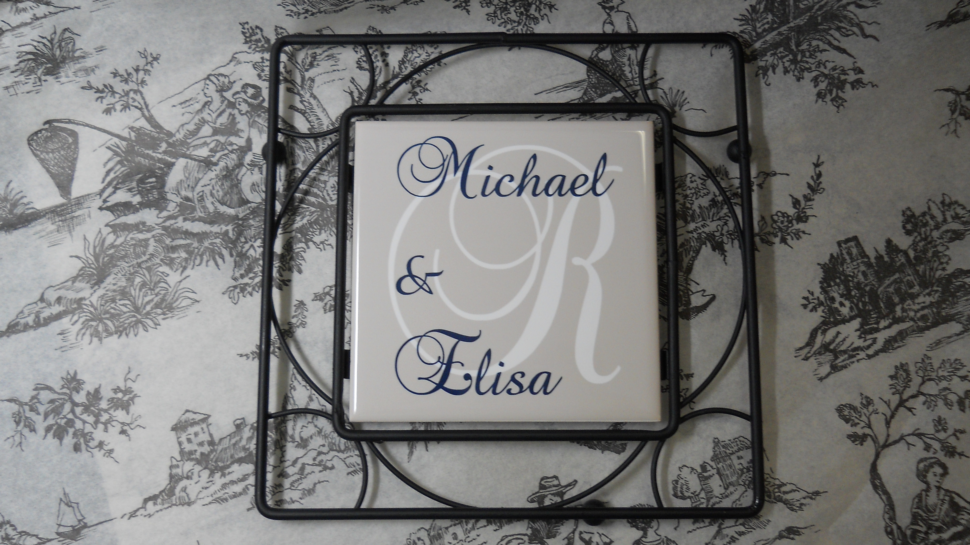 Wedding Trivet made with sublimation printing
