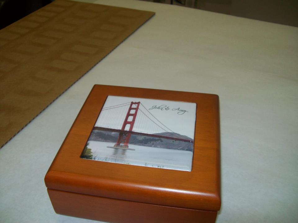 Tile box made with sublimation printing