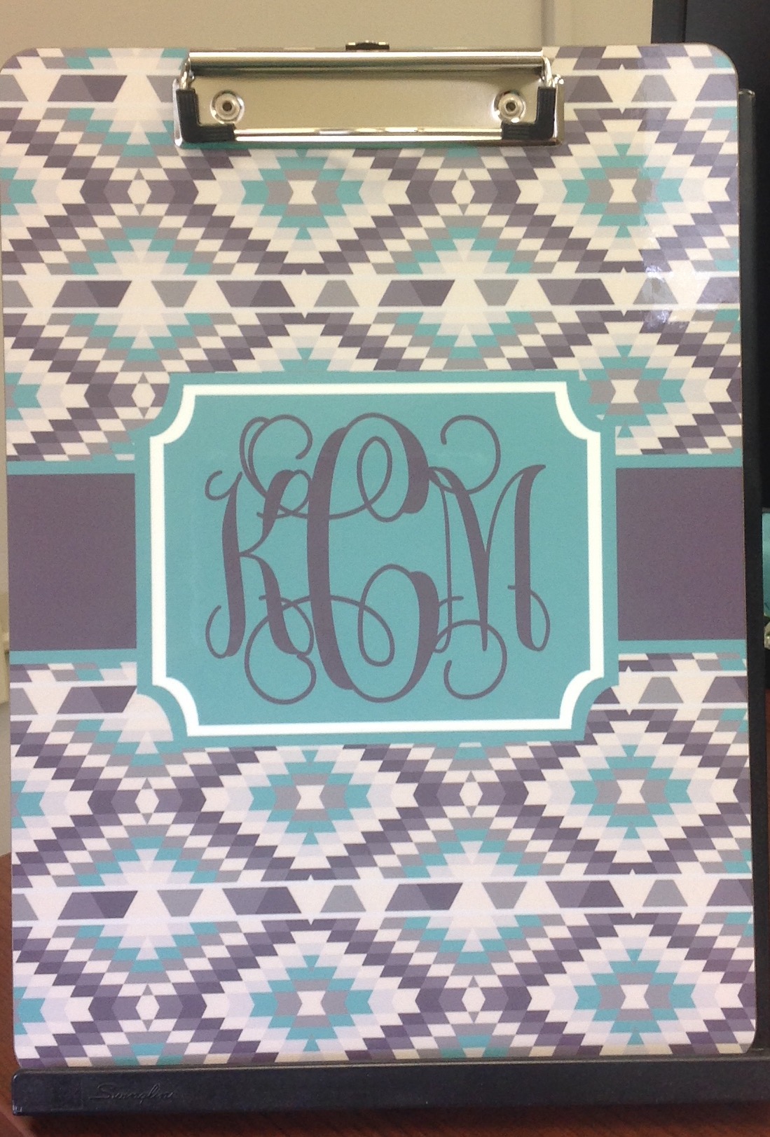 Tribal Print Clipboard made with sublimation printing
