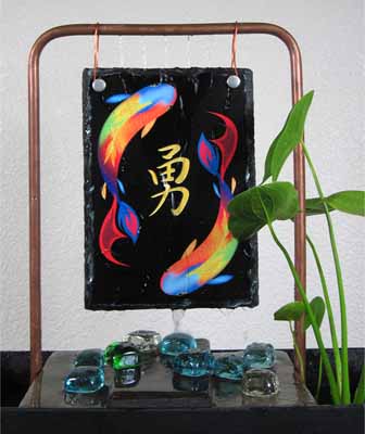 SubliSlate Tabletop Fountain made with sublimation printing