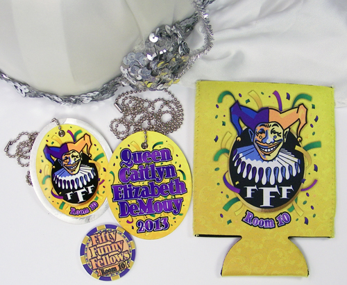 Mardi Gras Throws made with sublimation printing