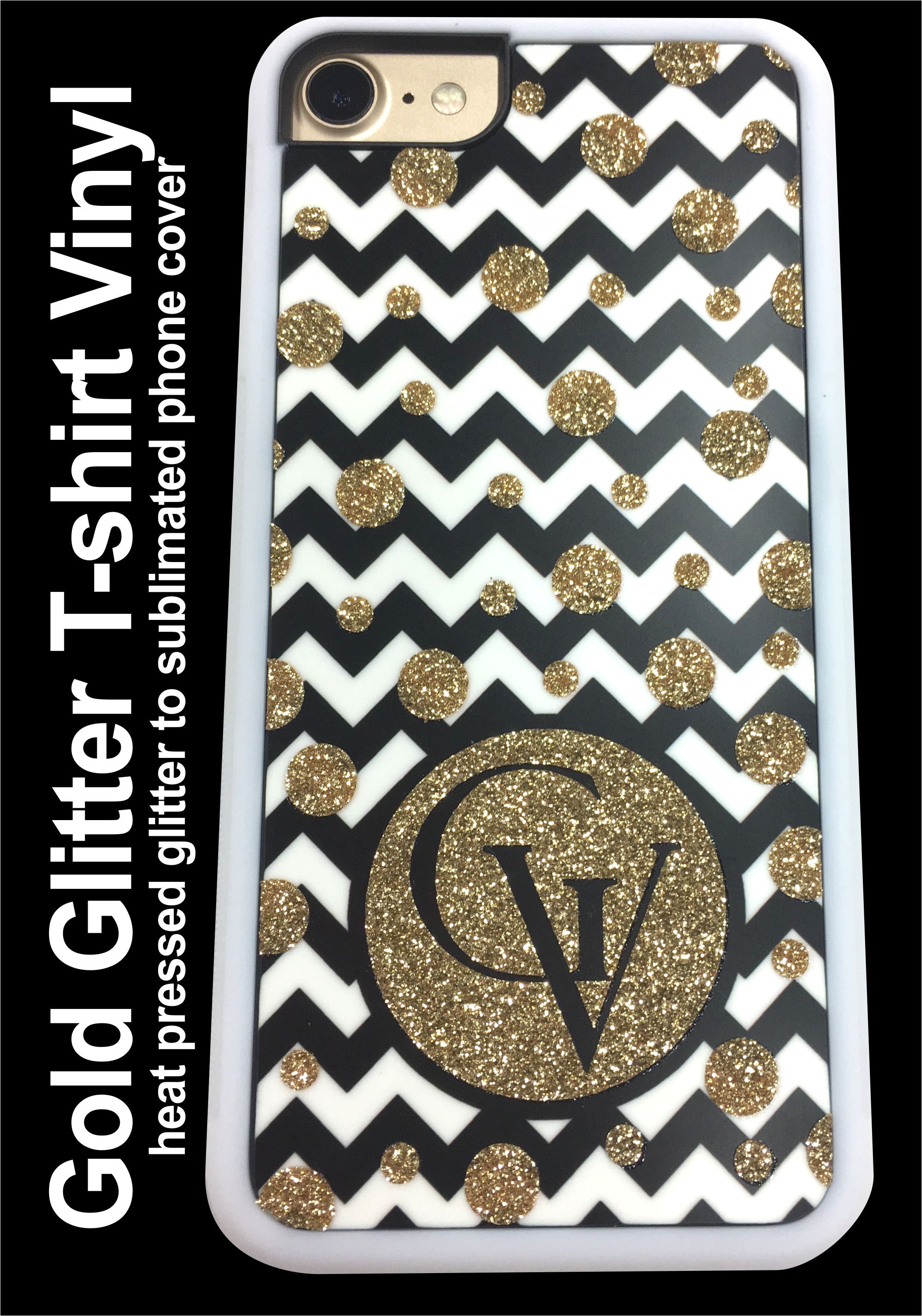 Glitter Phone Cover made with sublimation printing