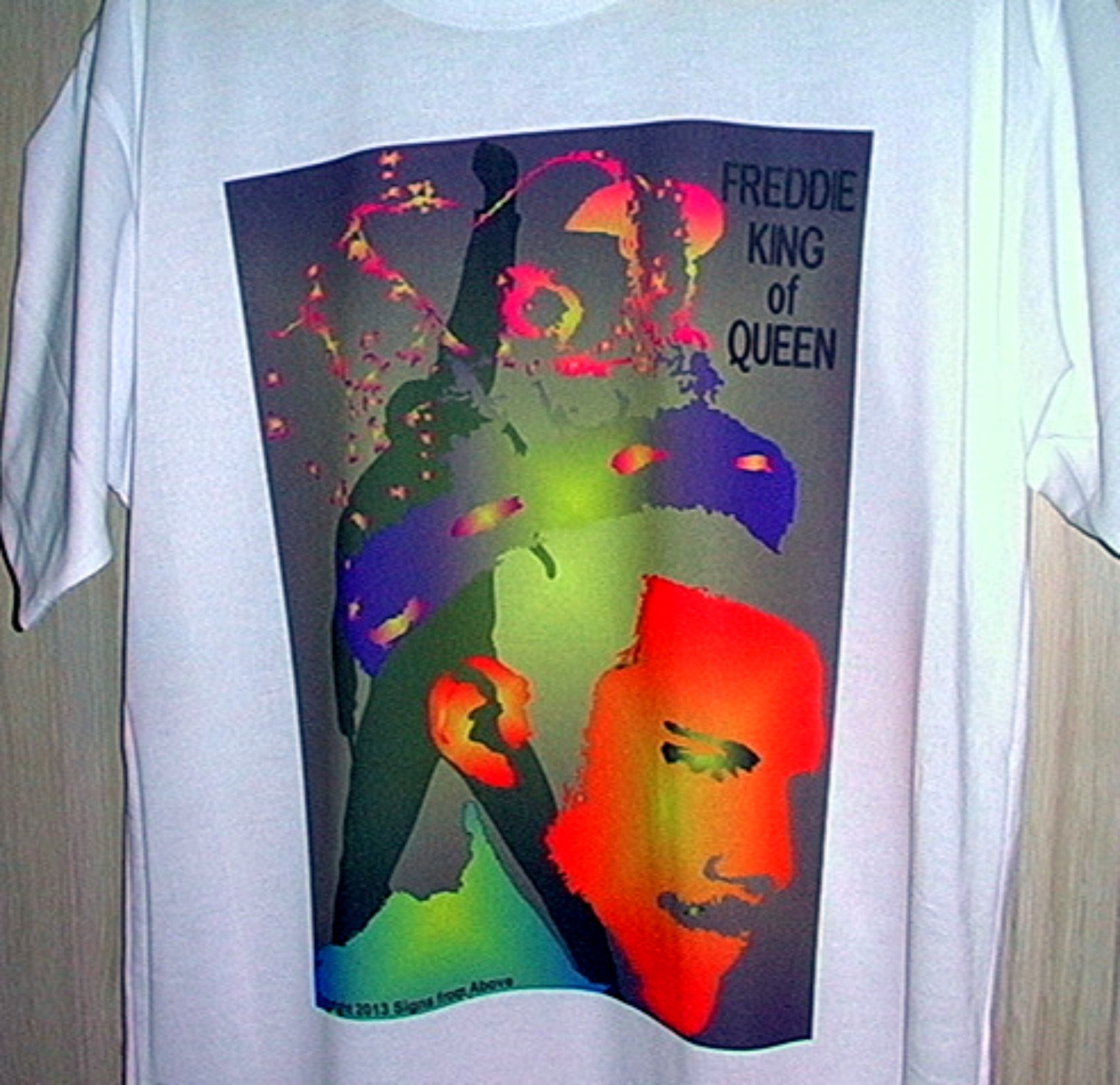 Freddie from Queen Shirt made with sublimation printing