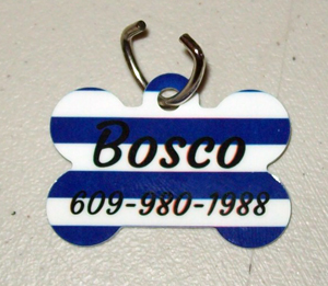 pet tag made with sublimation printing