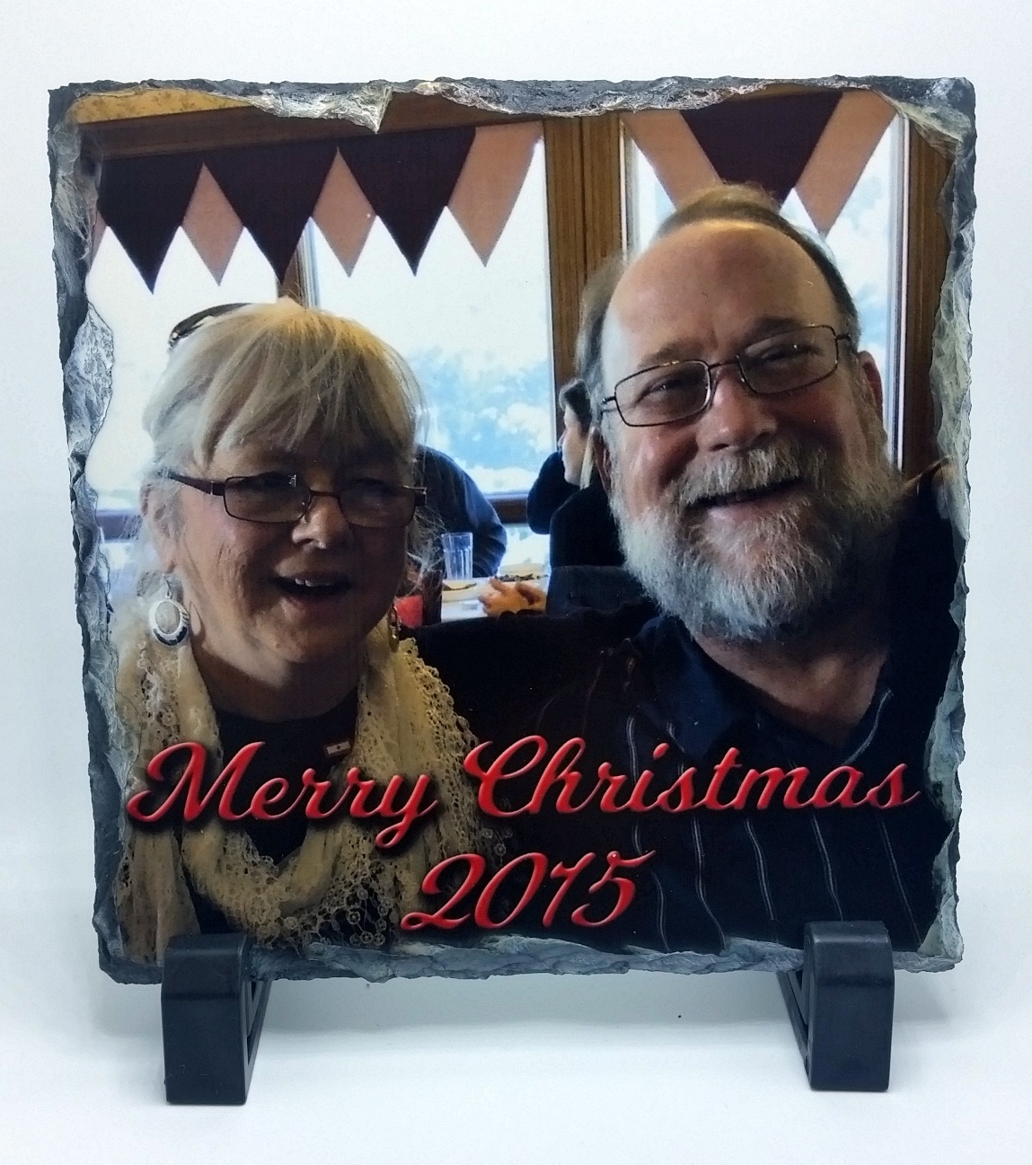 Christmas Tile for parents made with sublimation printing