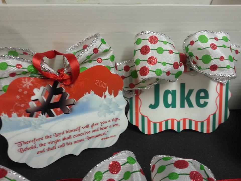 Personalized Christmas Ornaments made with sublimation printing