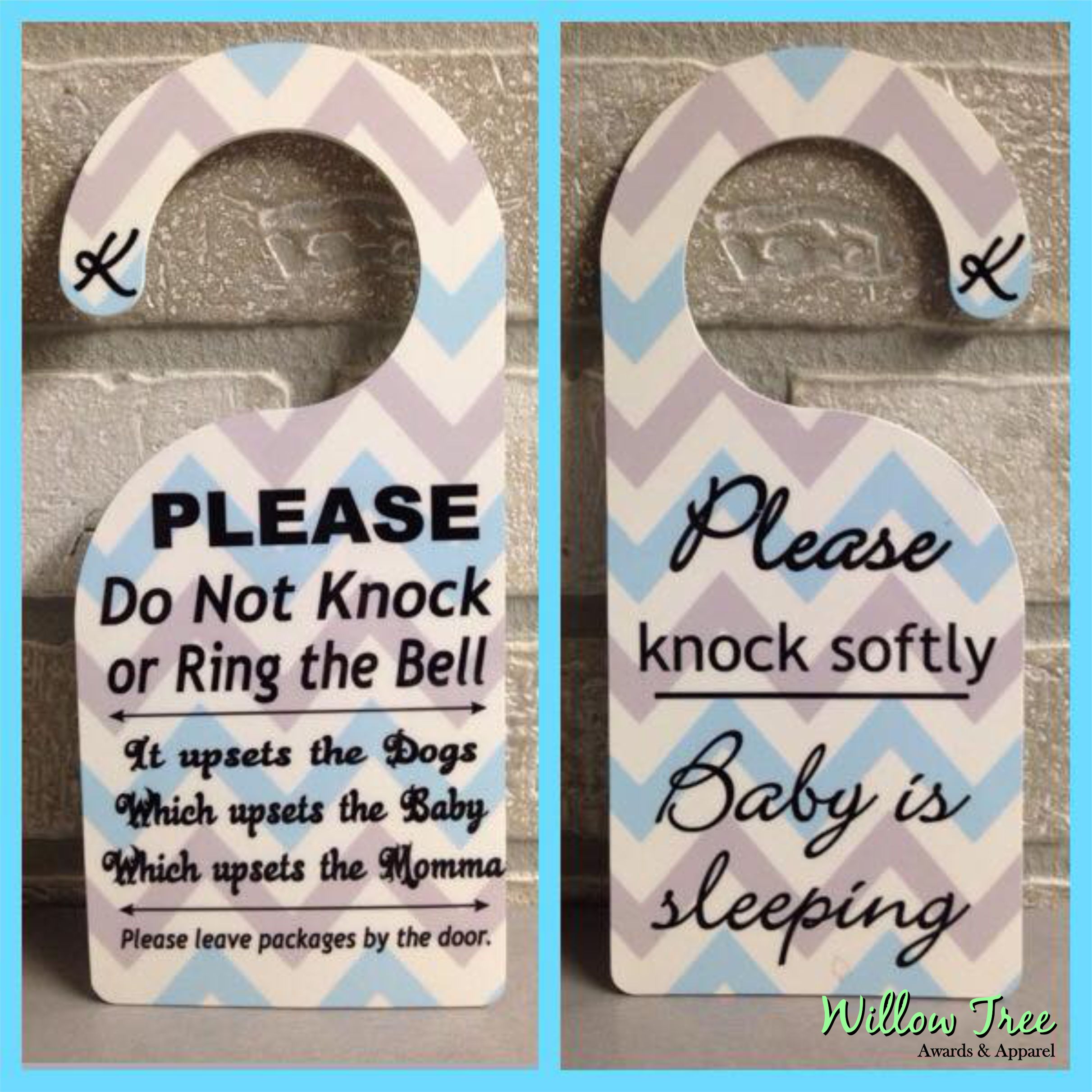 New Momma Door Tag made with sublimation printing