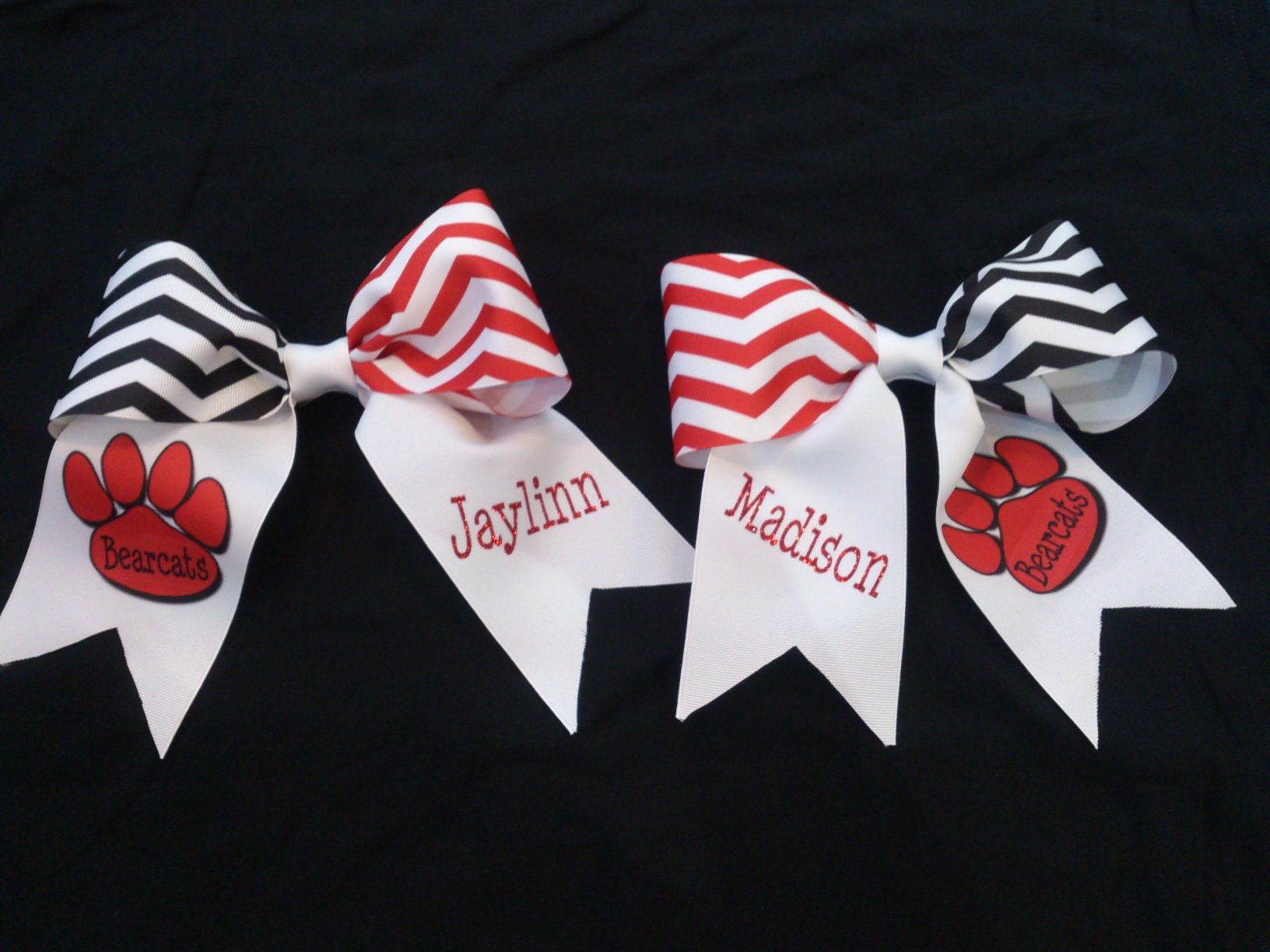 Custom Hair Bows made with sublimation printing