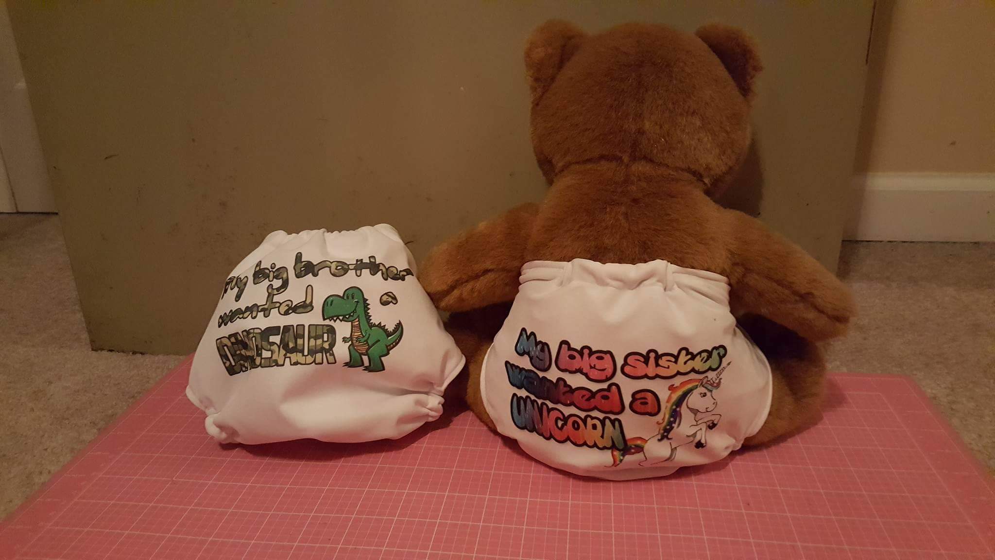 Custom printed cloth diapers made with sublimation printing