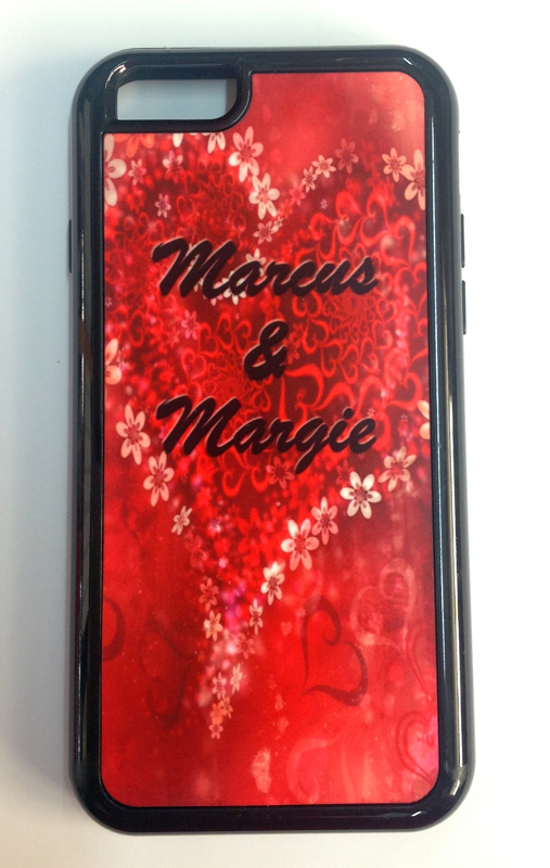 Heart my phone made with sublimation printing