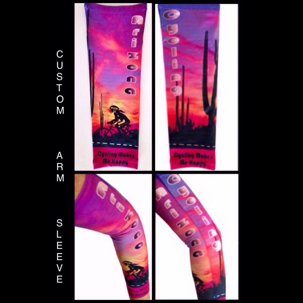 AZ Cycling Arm Sleeve made with sublimation printing