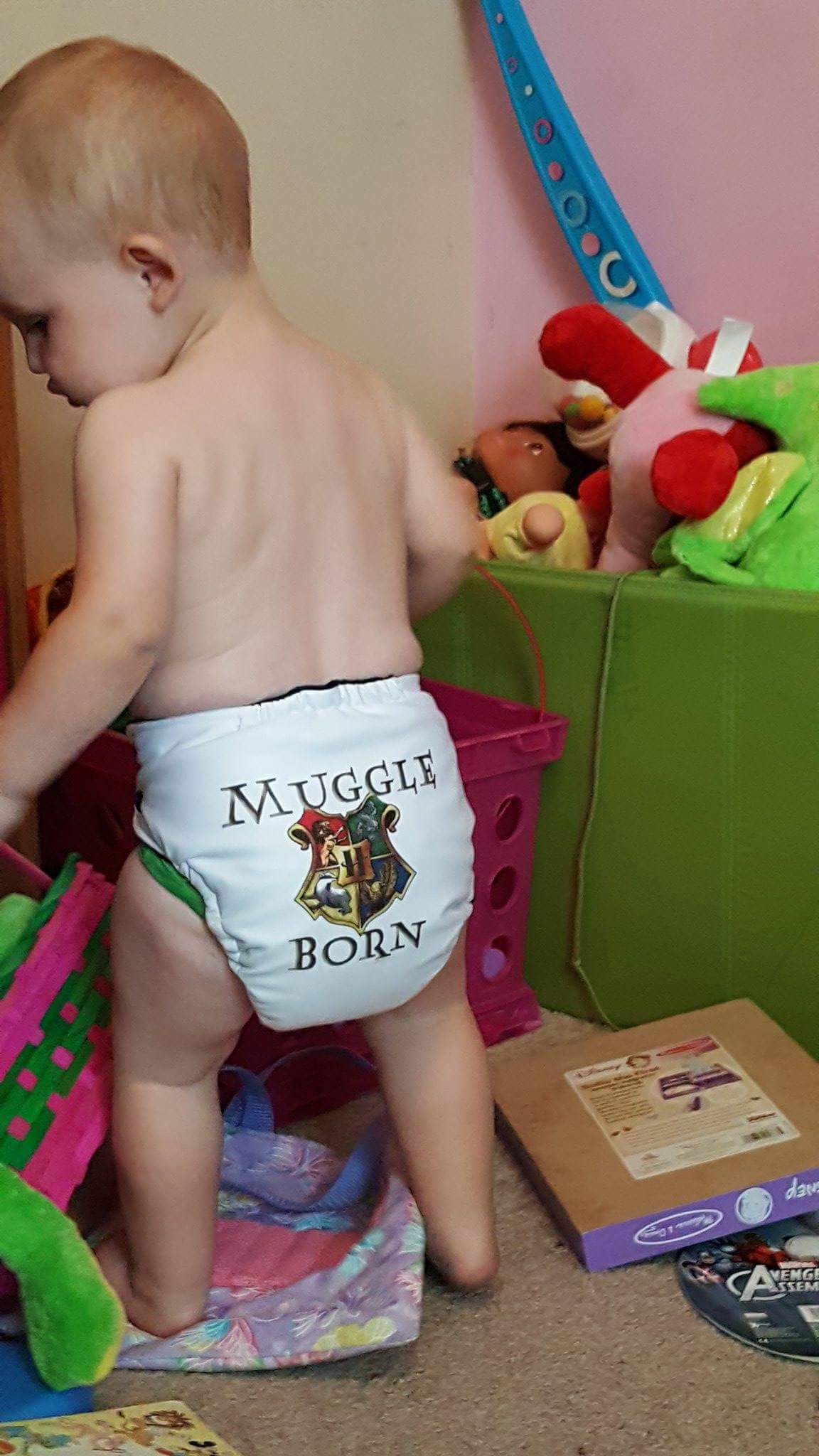Custom diaper made with sublimation printing