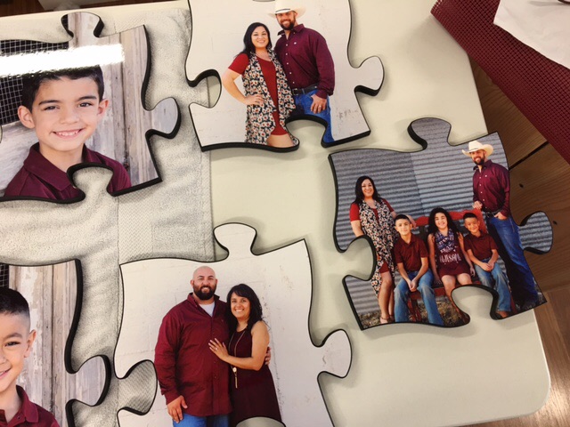 Family in Pieces made with sublimation printing