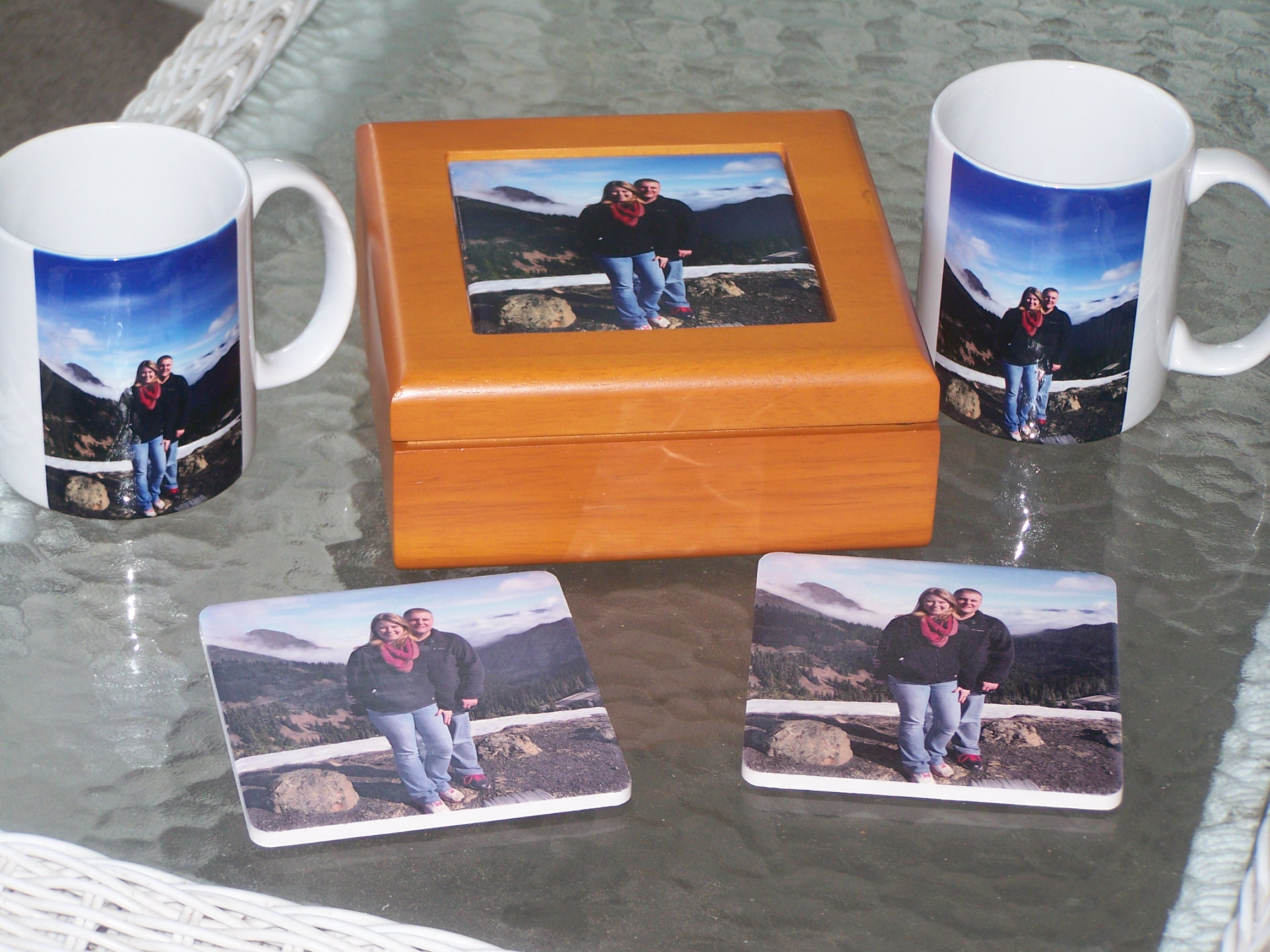 Wedding shower gift set made with sublimation printing