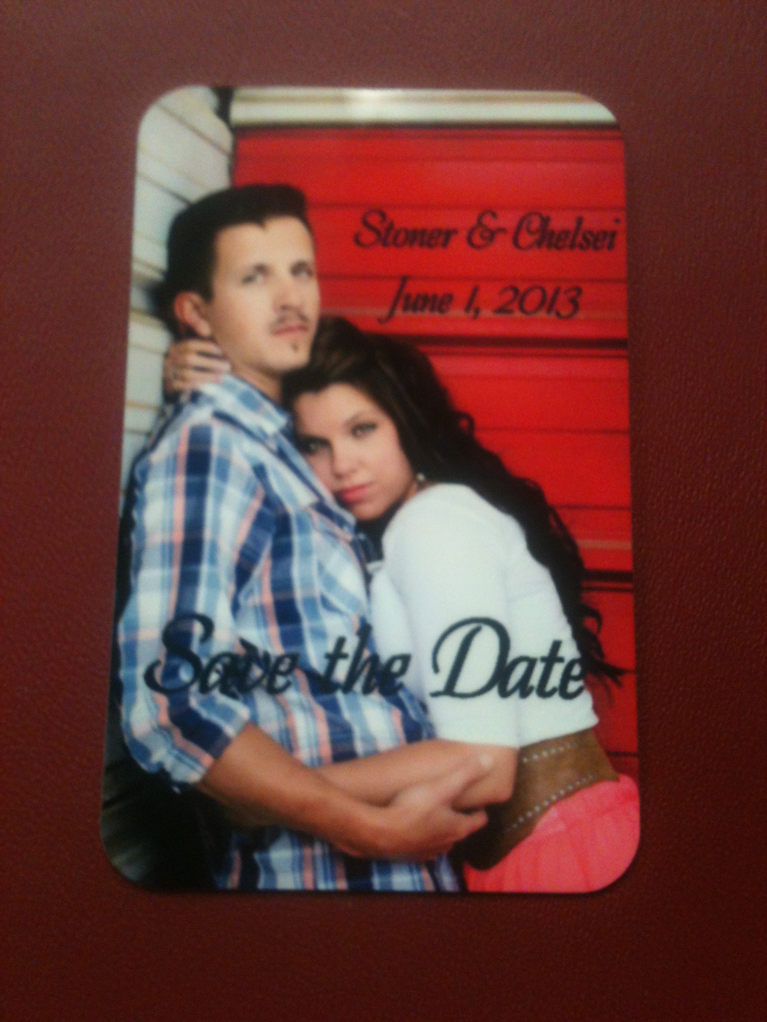 Save the Date made with sublimation printing