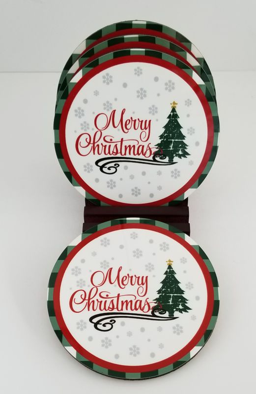Merry Christmas Coasters made with sublimation printing