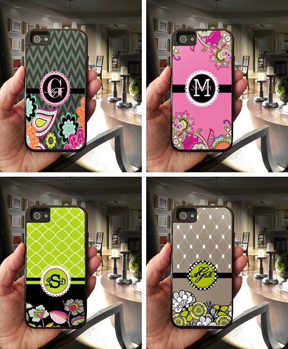 Monogrammed Phone Cases made with sublimation printing