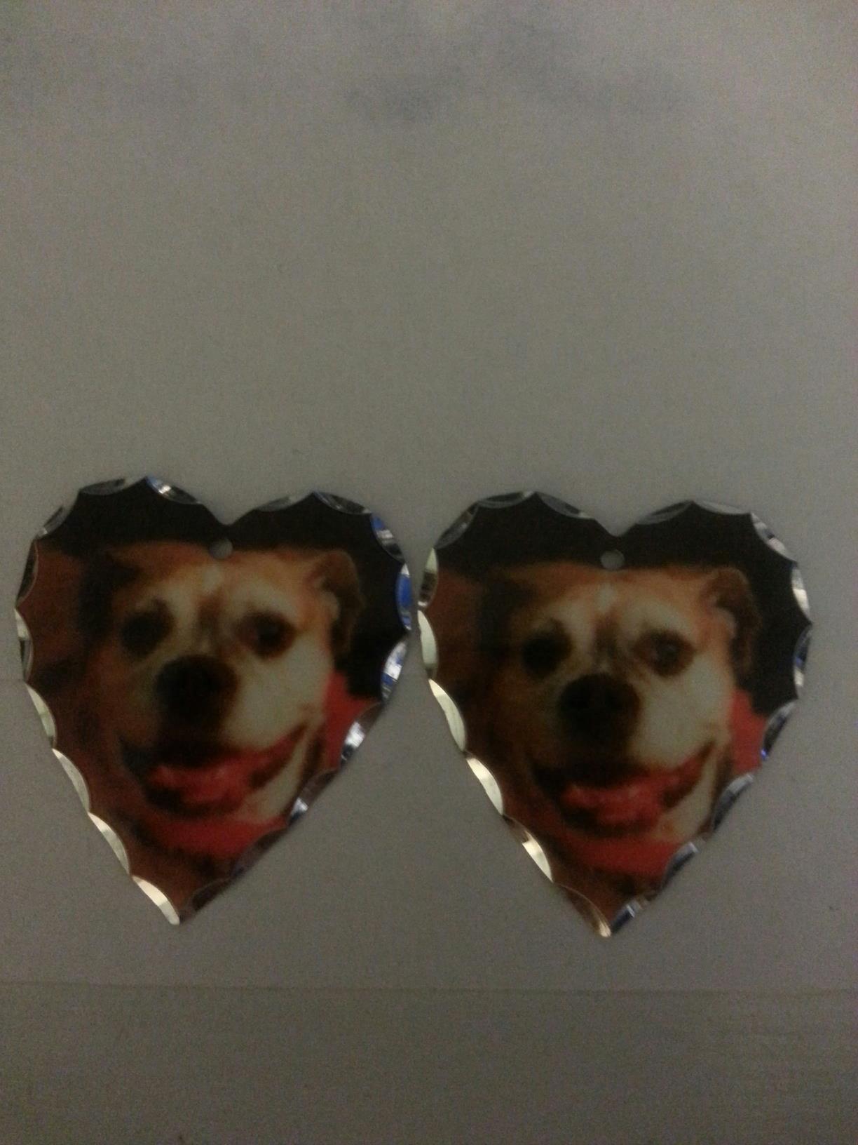 Unisub Heart Earrings made with sublimation printing