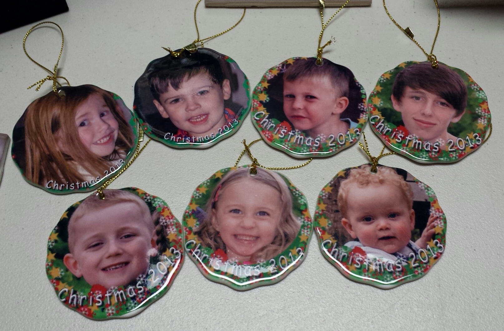 Christmas ornaments made with sublimation printing