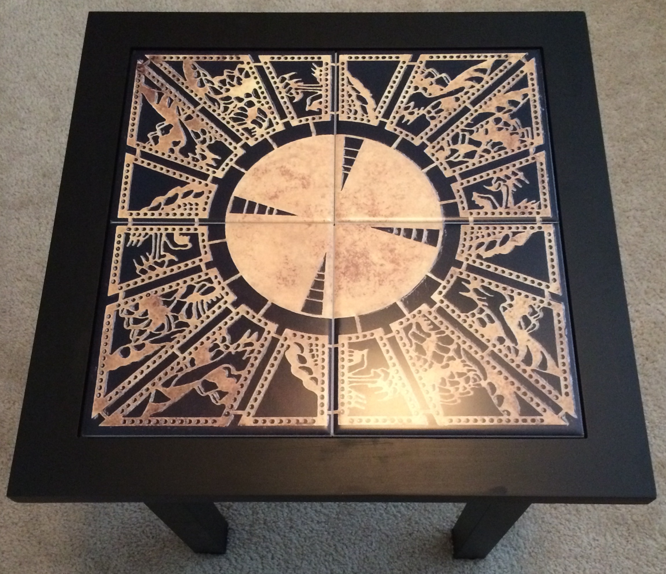 Lament Configuration End Table made with sublimation printing