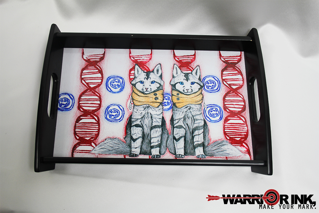Serving Tray - Cats made with sublimation printing