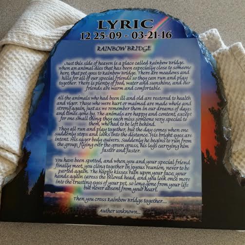 Memorial plaque made with sublimation printing