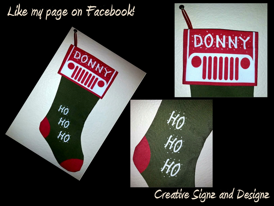 Personalized Christmas Stockings made with sublimation printing